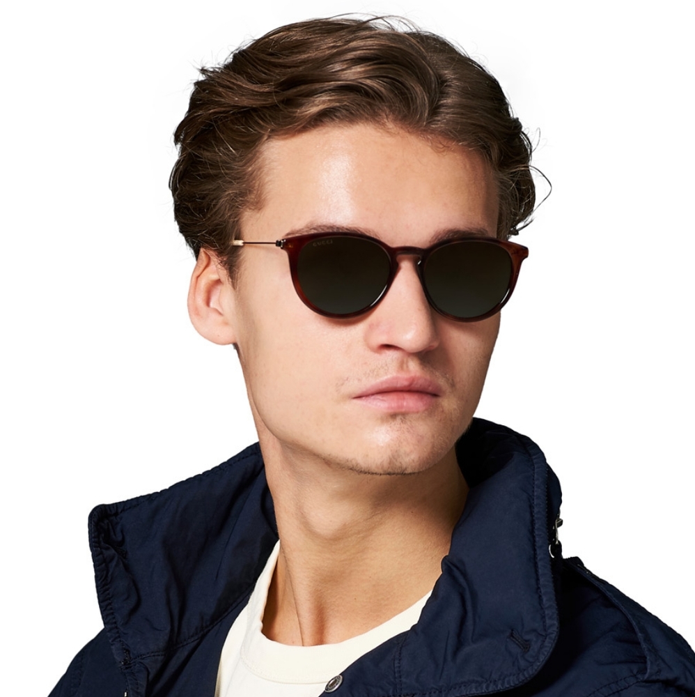 💯 original GG1048S002 Round Sunglasses Havana Gold - Picture 1 of 14